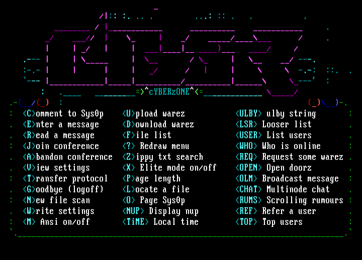 Cyberzone Main menu! by Pure Filth