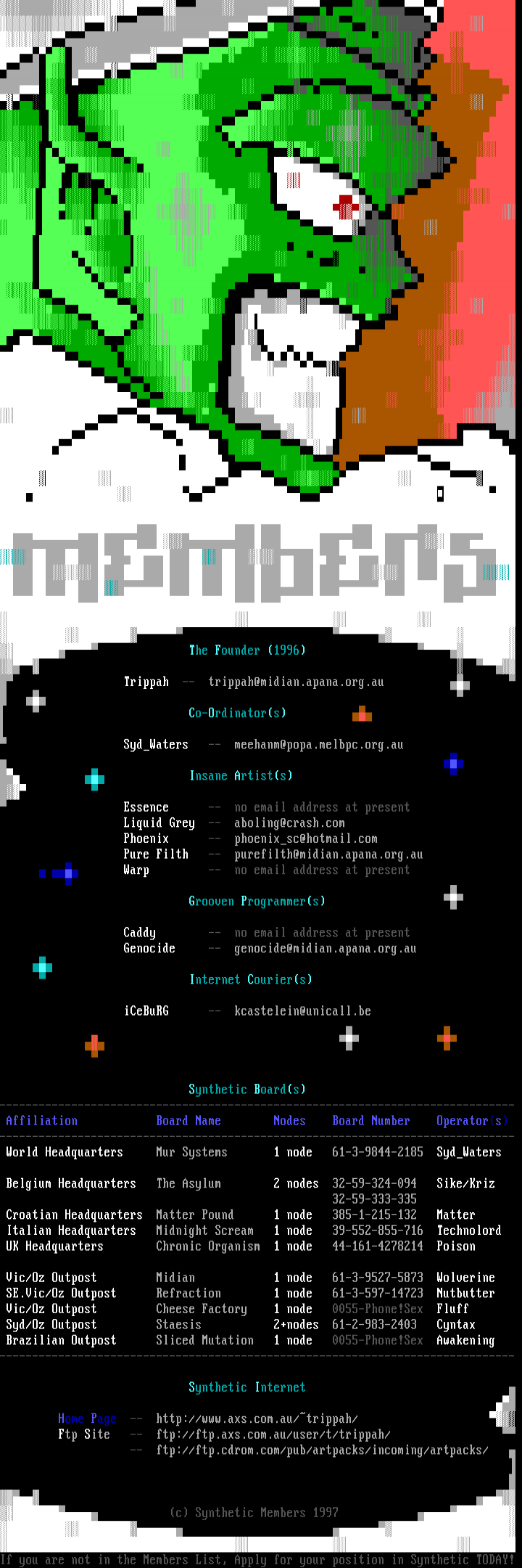Synthetic Pack8 Members! by Synthetic