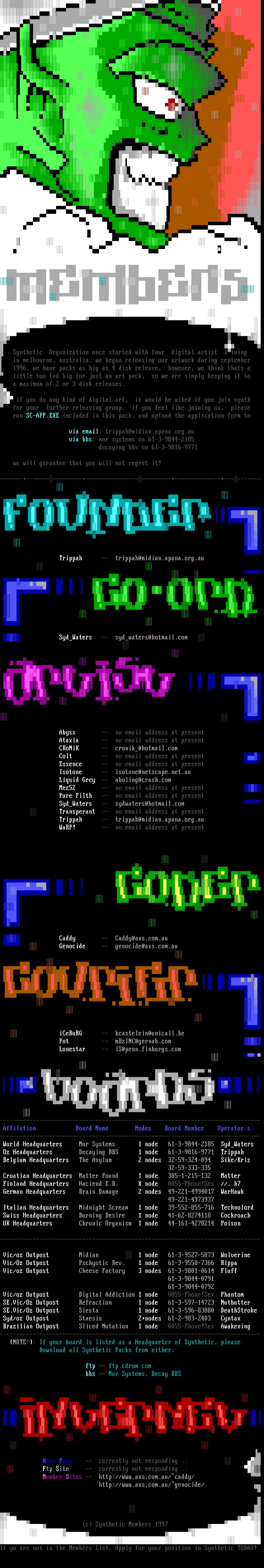 Synthetic Pack 11 Members by Synthetic