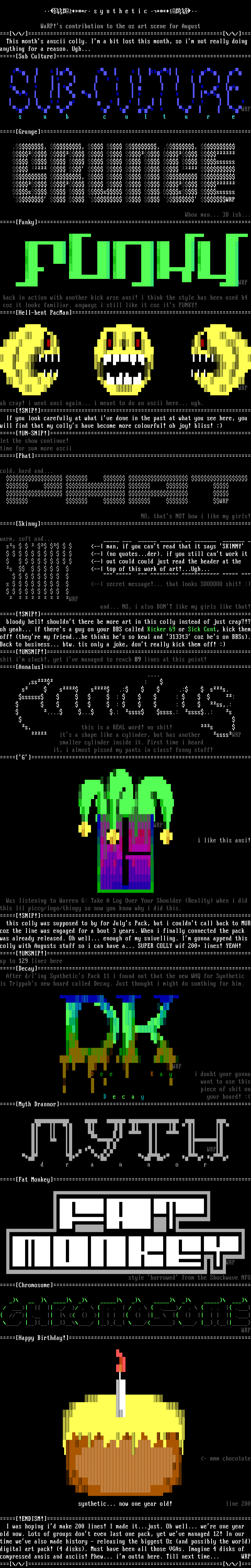 Ascii Colly 12 by WaRP!