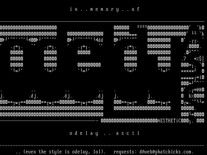 odelay ascii (rip) by aesthetic