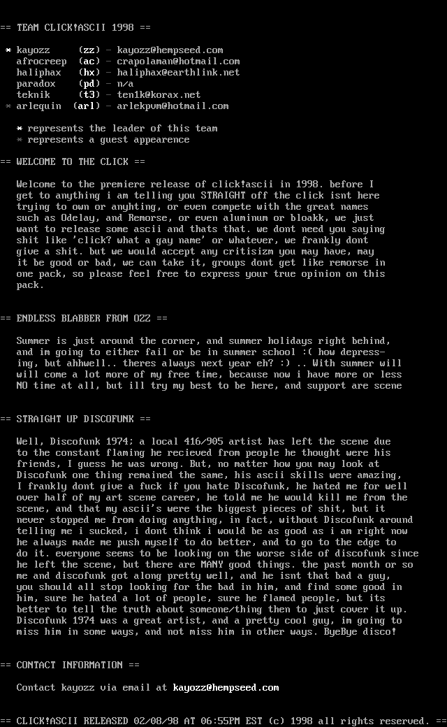 click information pack one by the click crew