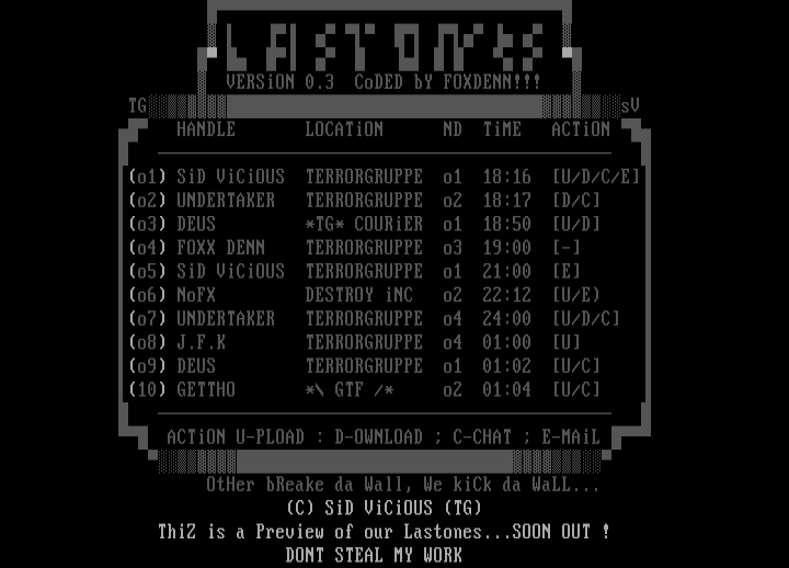 PREViEW LASTONES (PCB) by SiD ViCiOUS