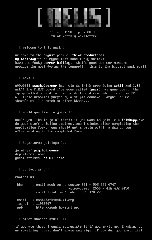 pack 8 news by zoob