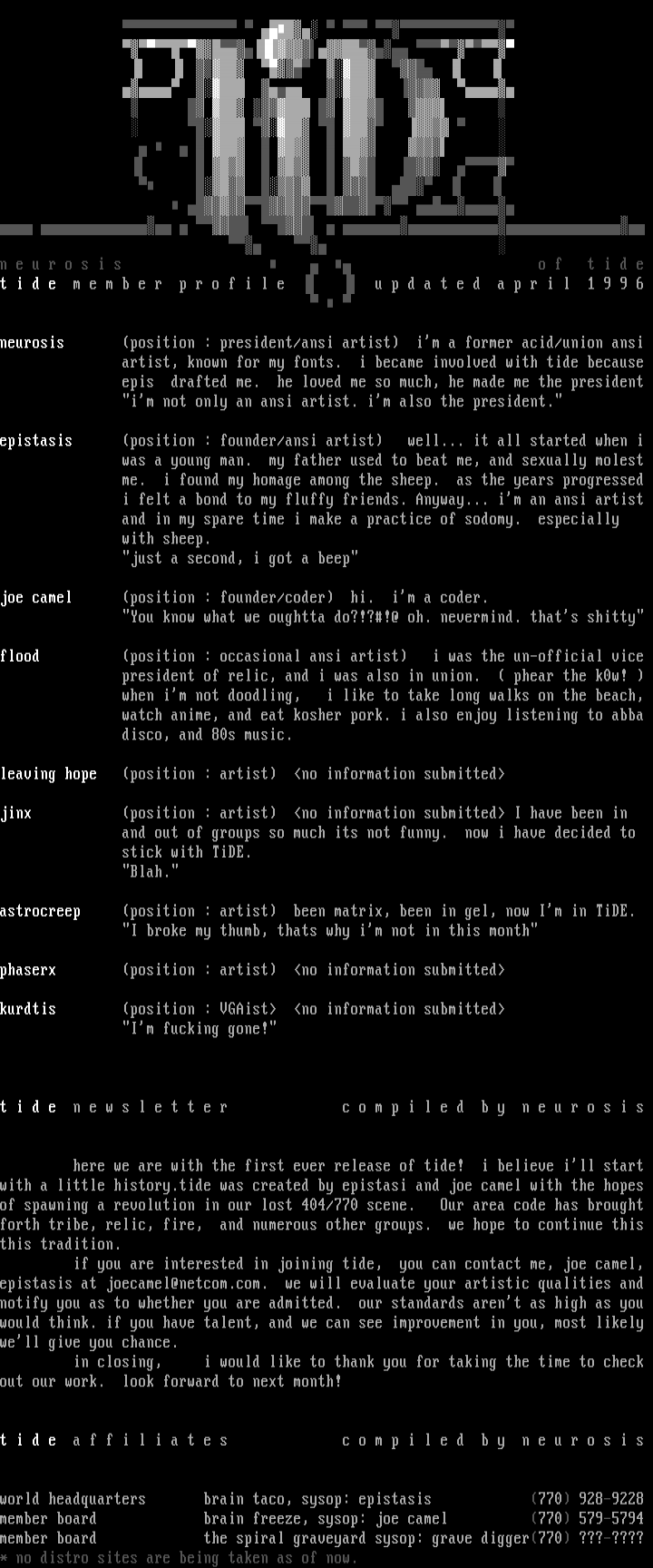 Nfo file 04/96 by TiDE