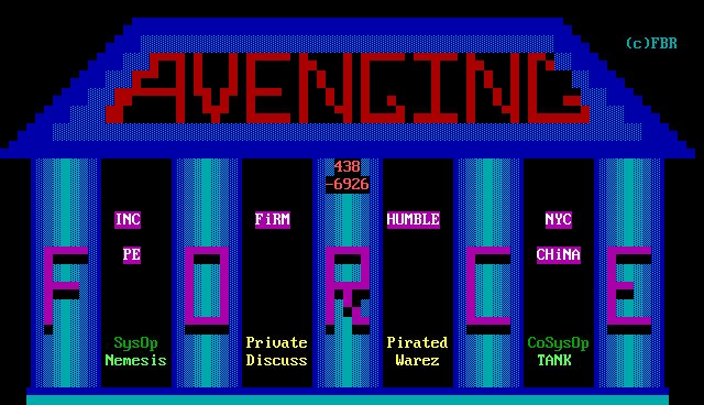 Avenging Force BBS Ad by Tank