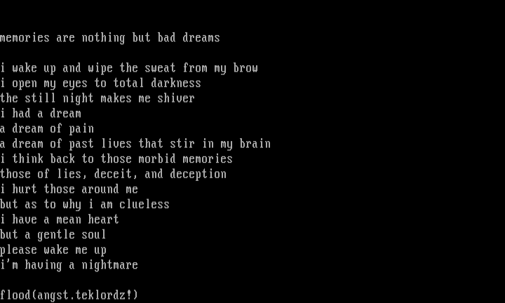 Memories are nothing but bad dreams by Flood
