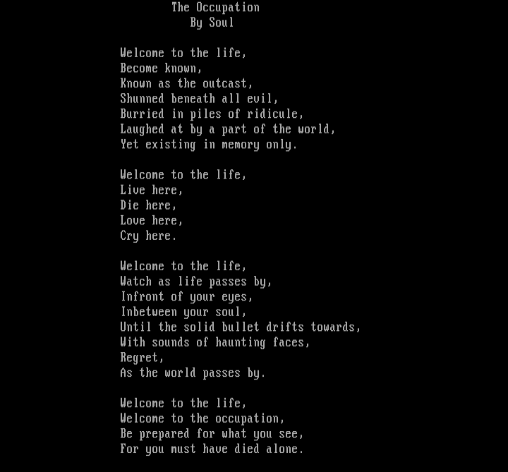 the occupation by soul