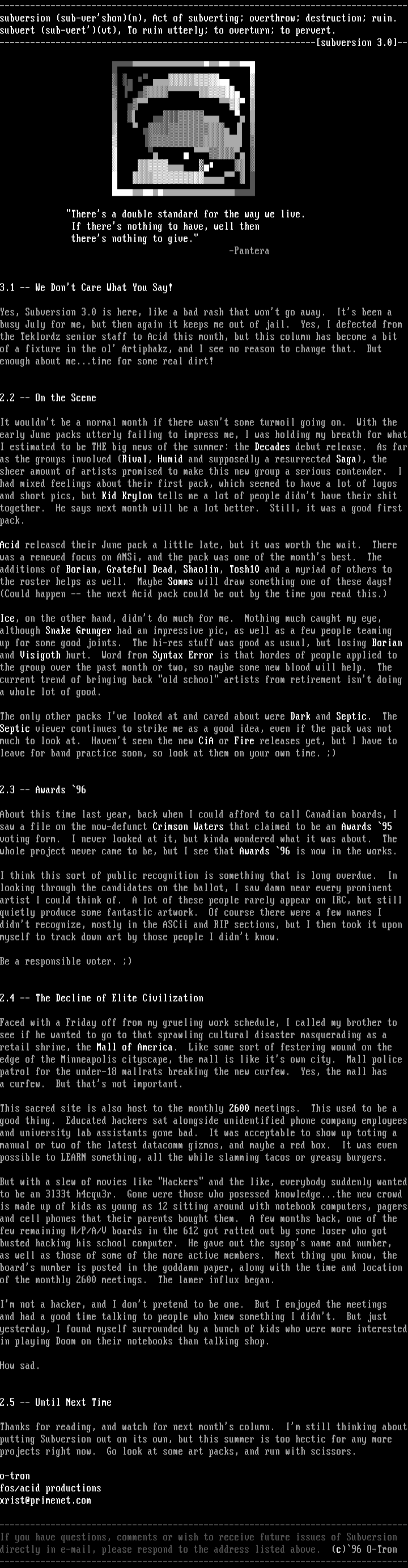 Subversion 3.0 by O-Tron