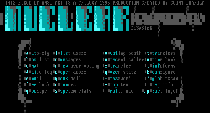 NuCLeaR DiSaSTeR MaiN MeNu by CouNT DRaKuLa