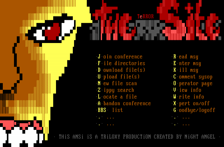 The Terror Site Main Menu by Night Angel