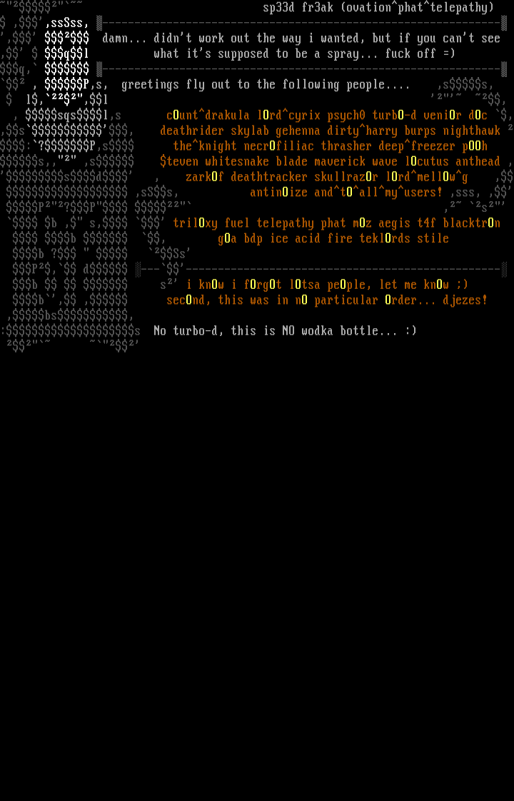 gr33tz list! by sp33d fr3ak