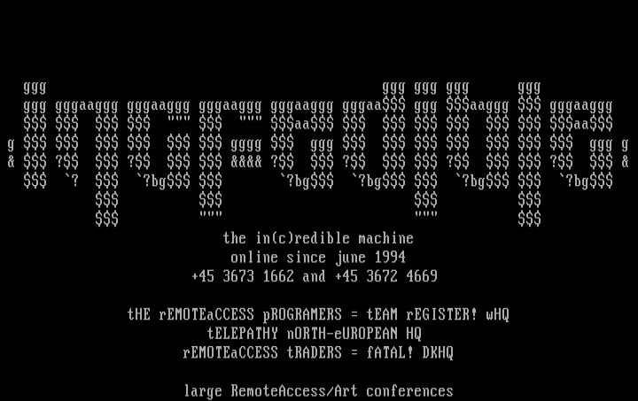 the in(c)redible machine bbs add by hitech