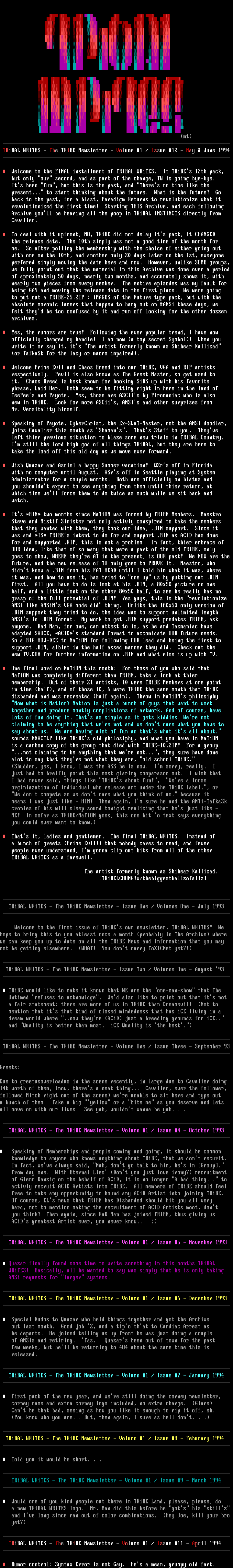 FiNAL TRiBAL WRiTES! by TRiBE