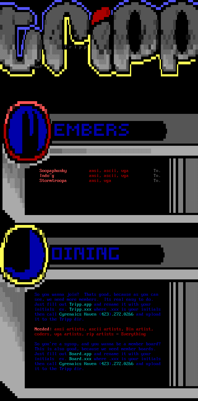 Janurary Member List by Tripp'n Productions