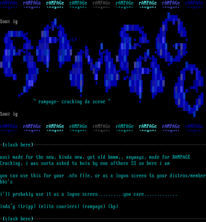 Rampage cola'd ansi by indo~g