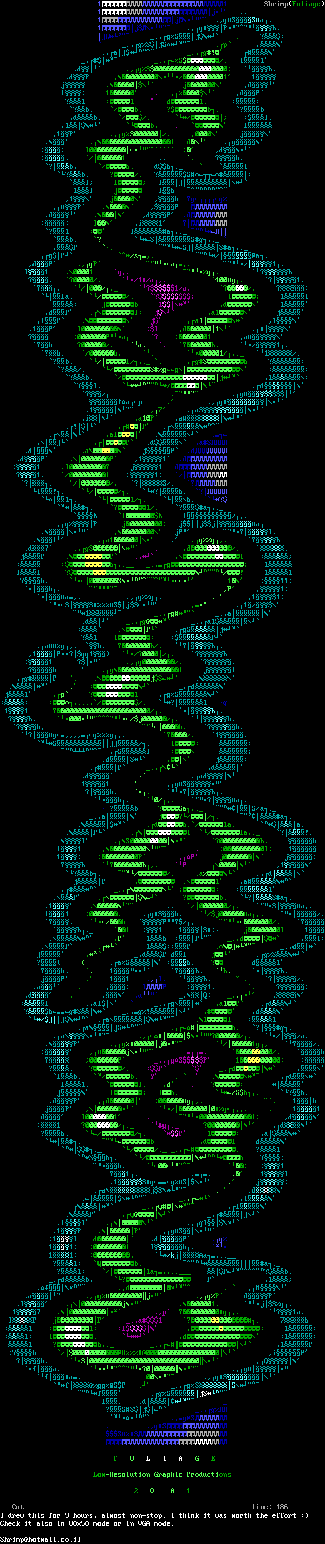 Foliage. Took me 9 hrs to complete. by Shrimp