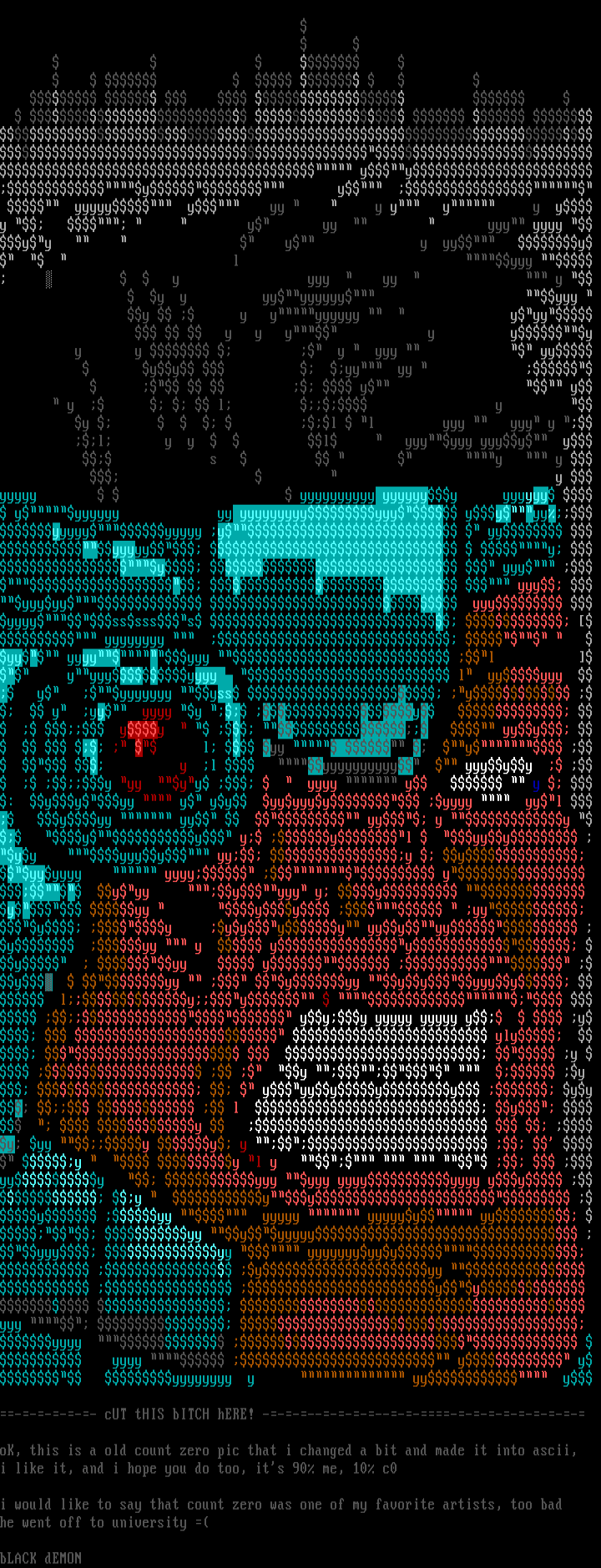 " Remix of a Count Zero piece " by black demon