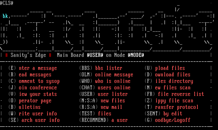 Sanity's Edge Menu by black majick