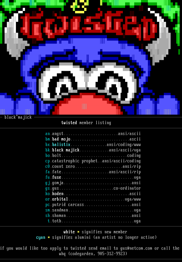 twisted member listing by black majick