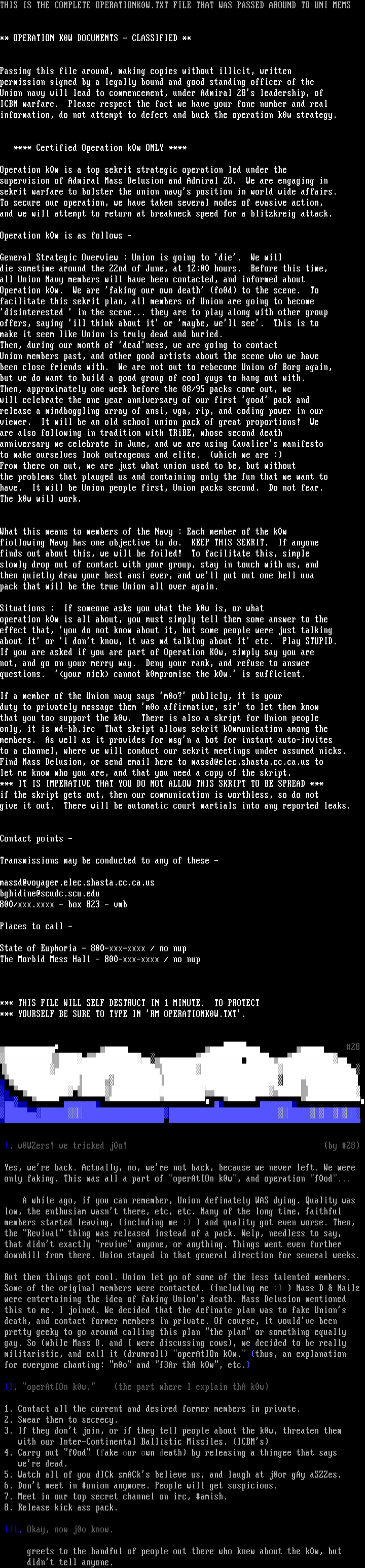 Operationk0w.txt, not felatio.txt by Mass Delusion & #28