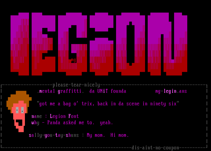 legion font by mental graffitti