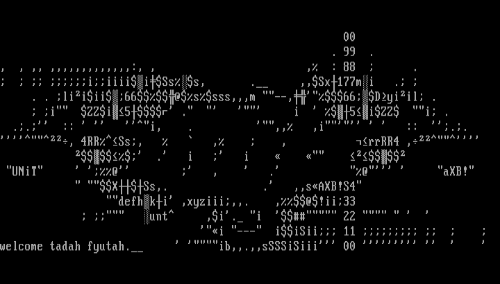 Unit Ascii Logo. by aXB