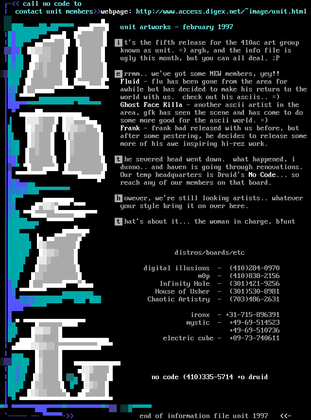 unit artworks #05 - february 1997
