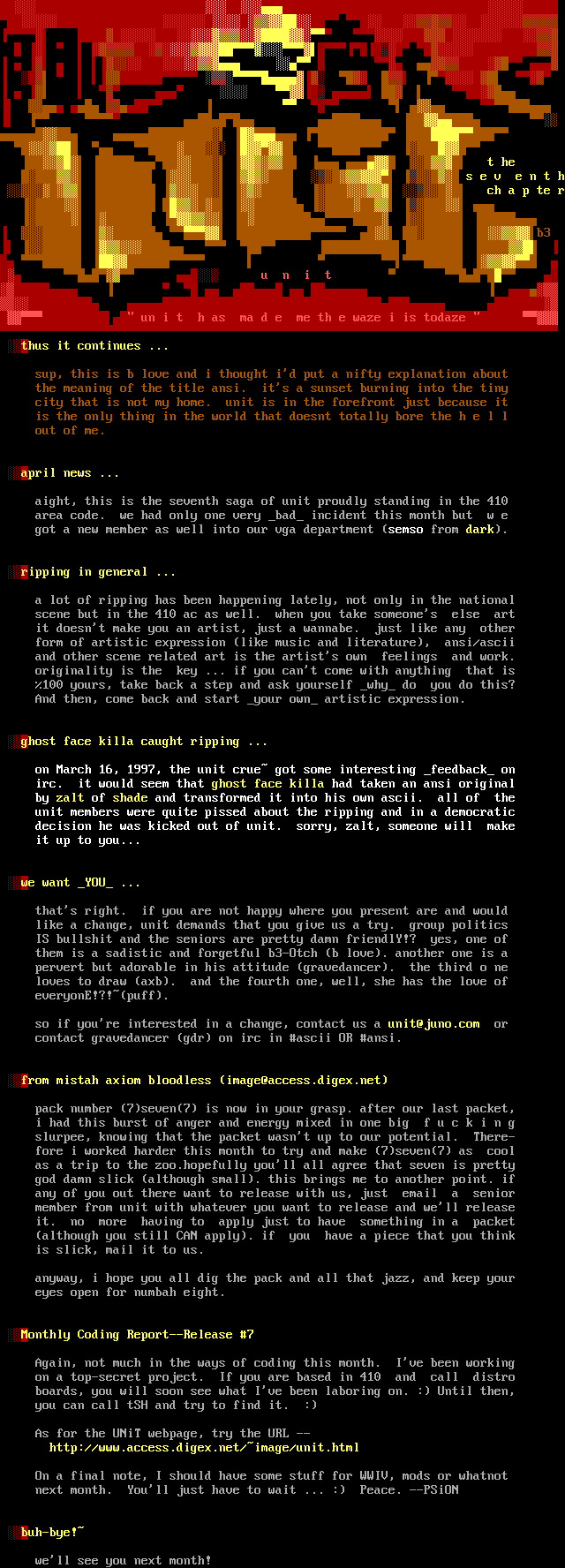 unit information file