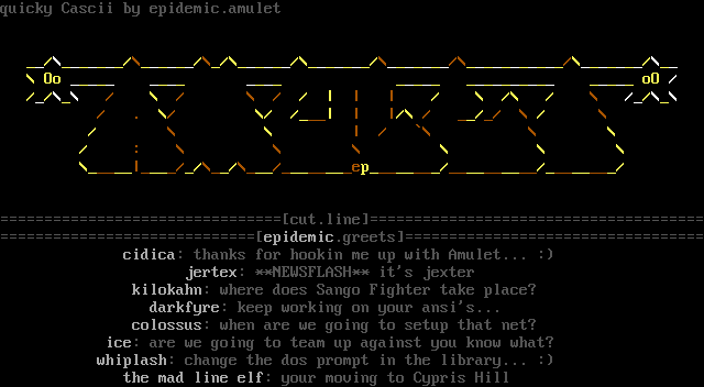 Amulet ASCii Logo by Epidemic