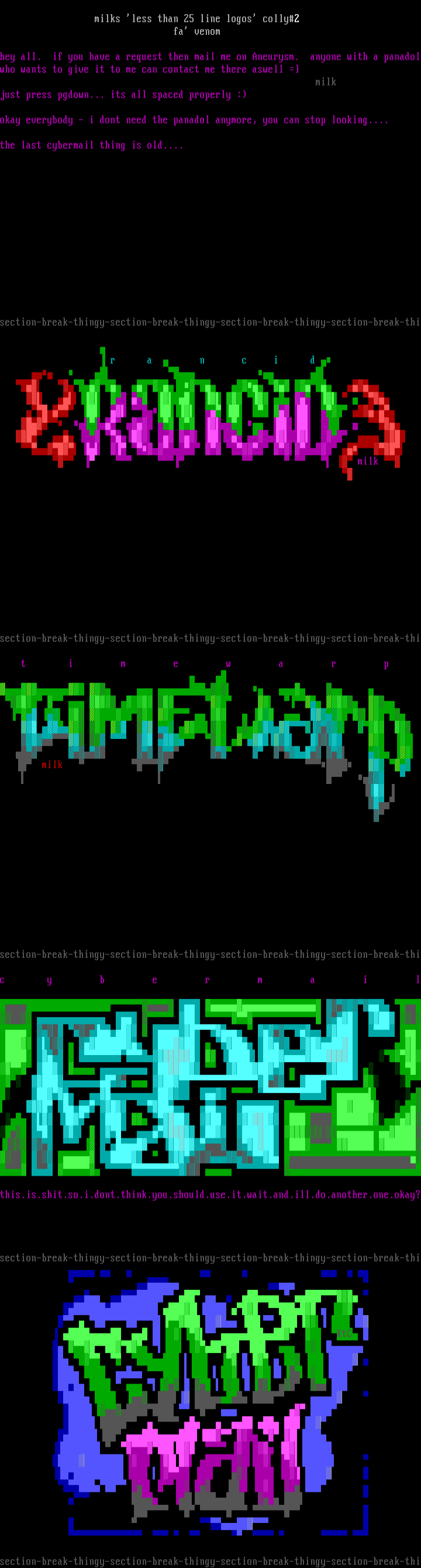 Ansi collection 2 by Milk