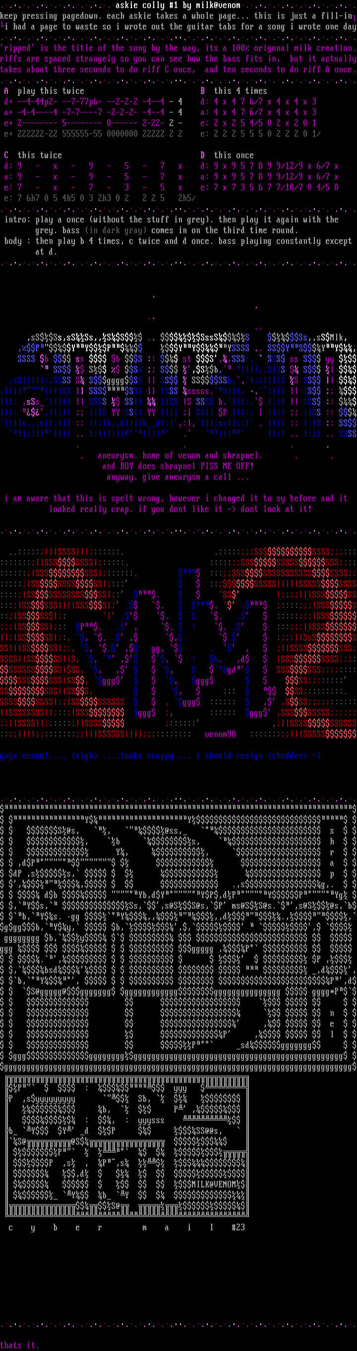 Ascii collection 1 by Milk