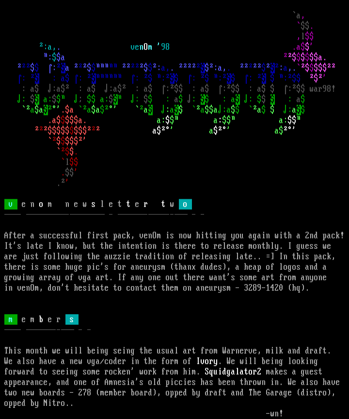 Venom newsletter (0598) by Warnerve