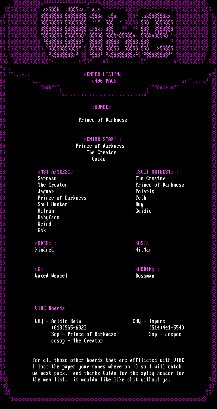 Members Listings by Guido/POD