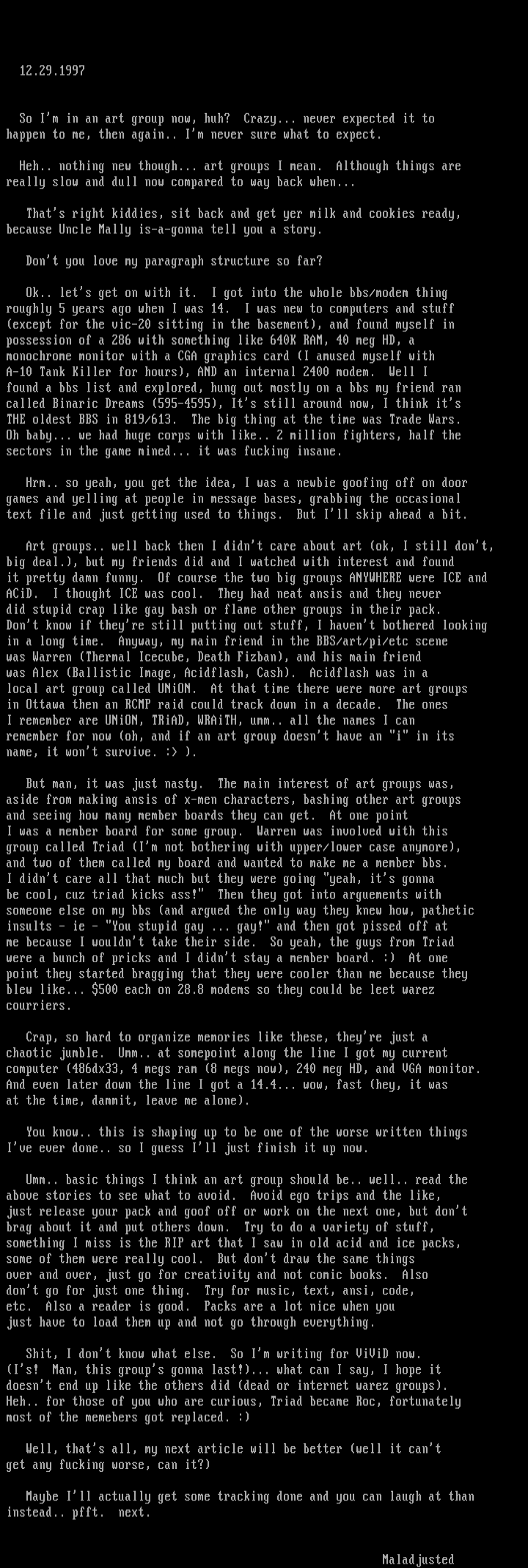 The Scene by Maladjusted