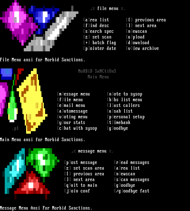 MS's Menu Ansi's. by Paranormal Intensity