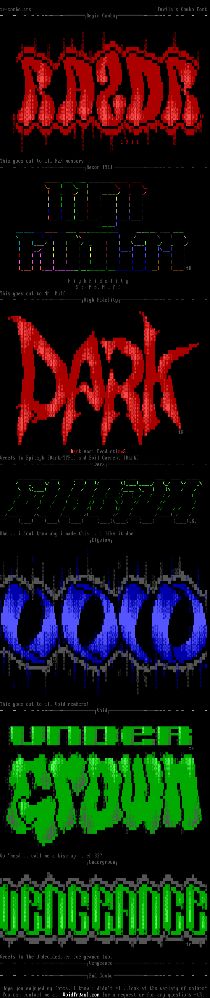 Combination Fonts by Turtle