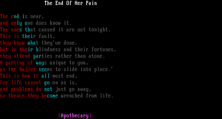 The End of Her Pain by Apothecary