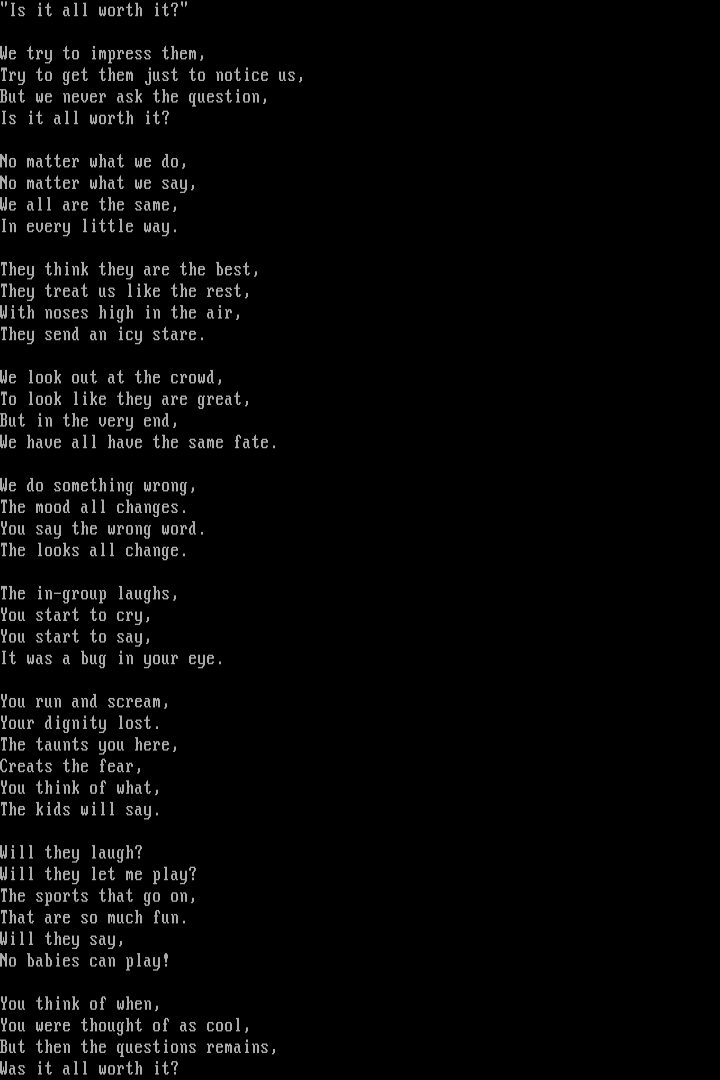 Is it all worth it? by Destro