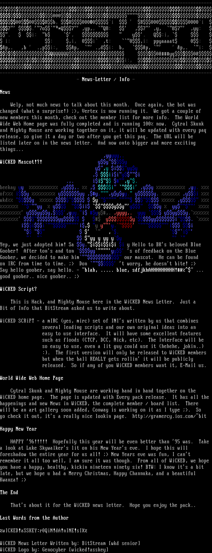 - WiCKED News-Letter - by BitStream