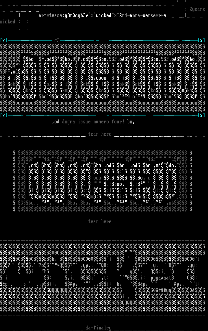 wicked ascii supremacy by g3n0cyb3r