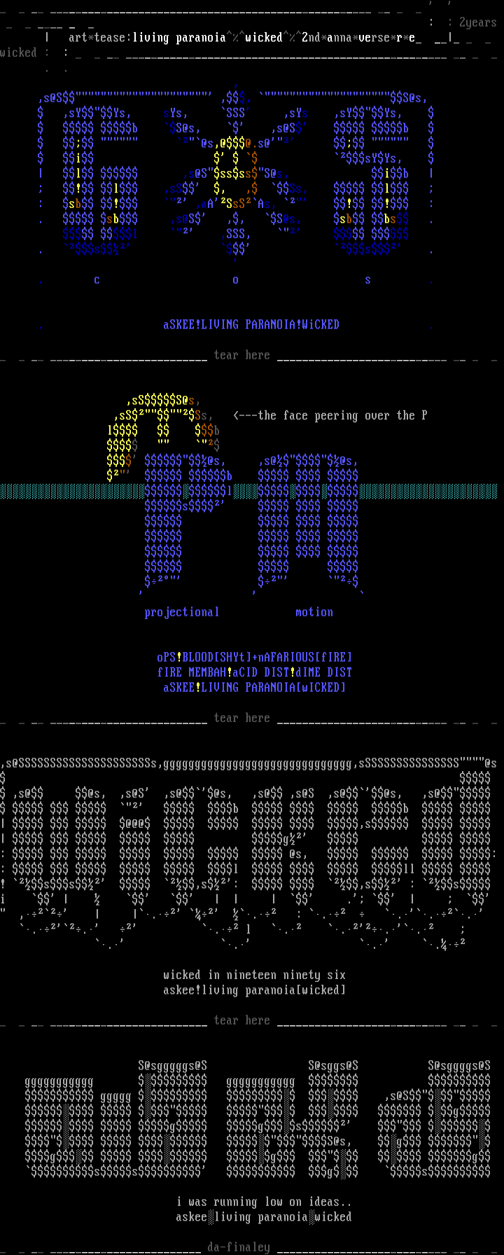 wicked ascii supremacy by living paranoia
