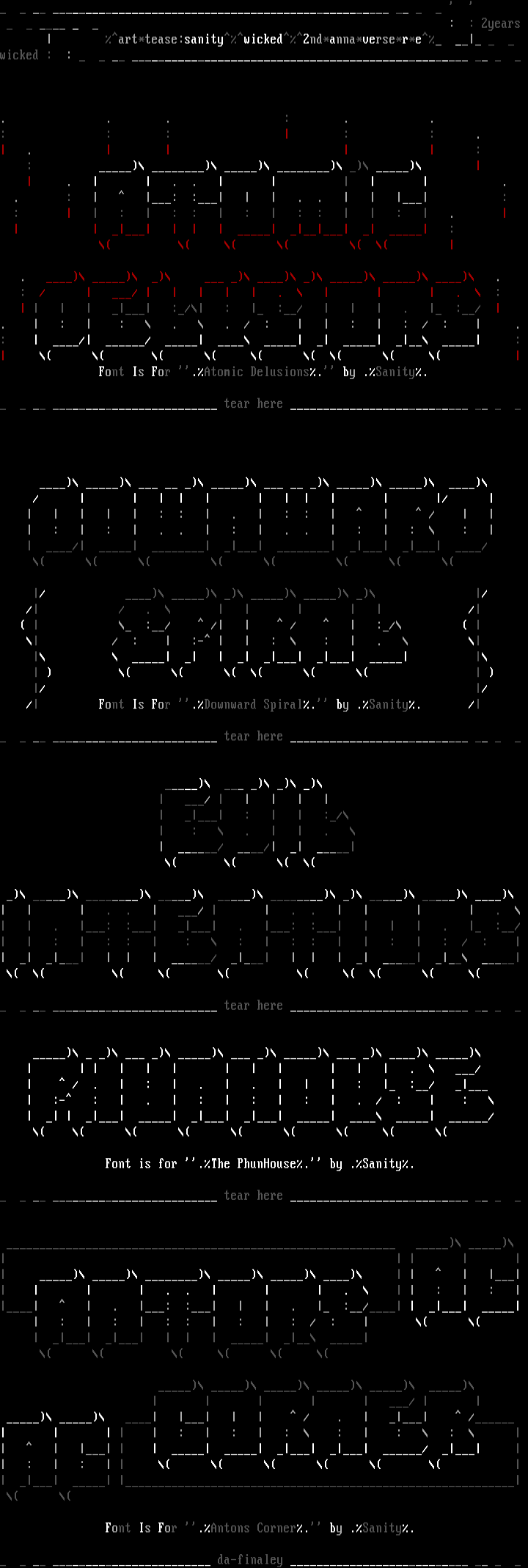 wicked ascii supremacy by sanity