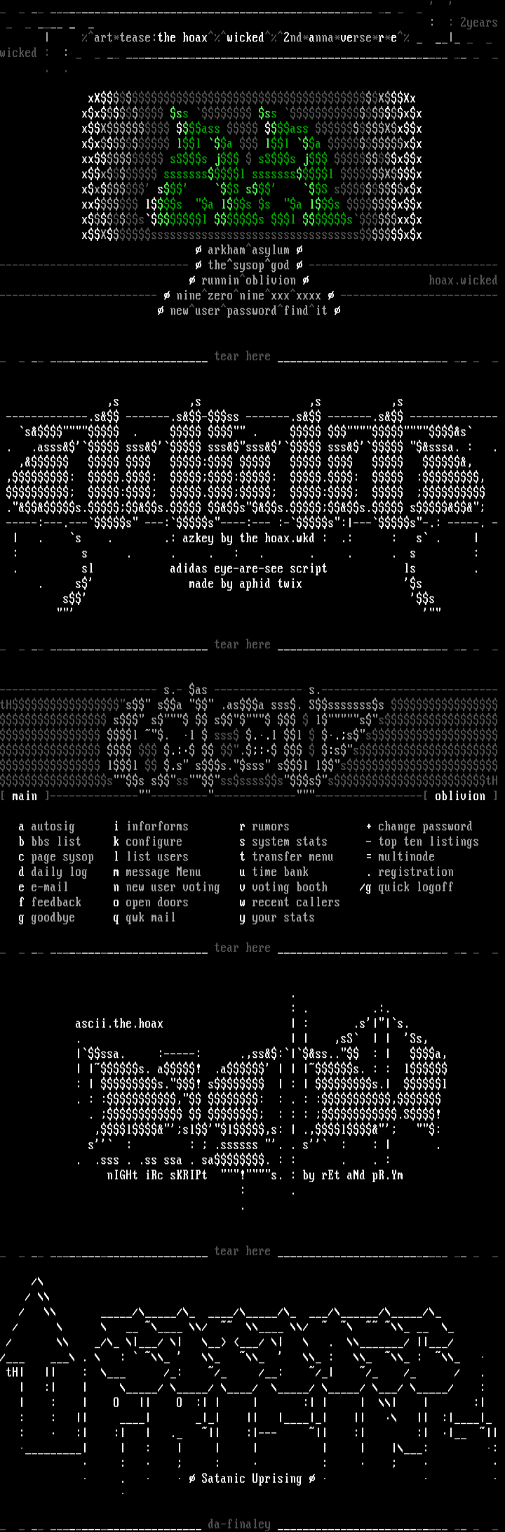 wicked ascii supremacy by the hoax