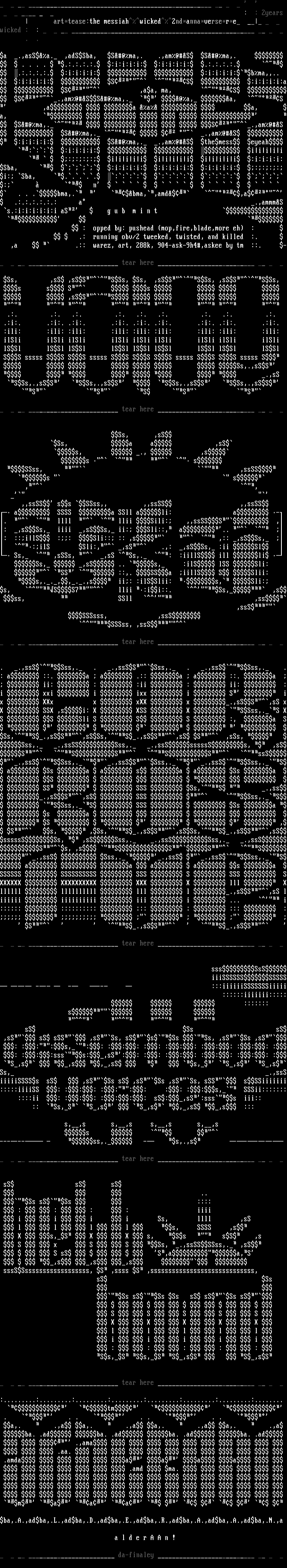 wicked ascii supremacy by the messiah