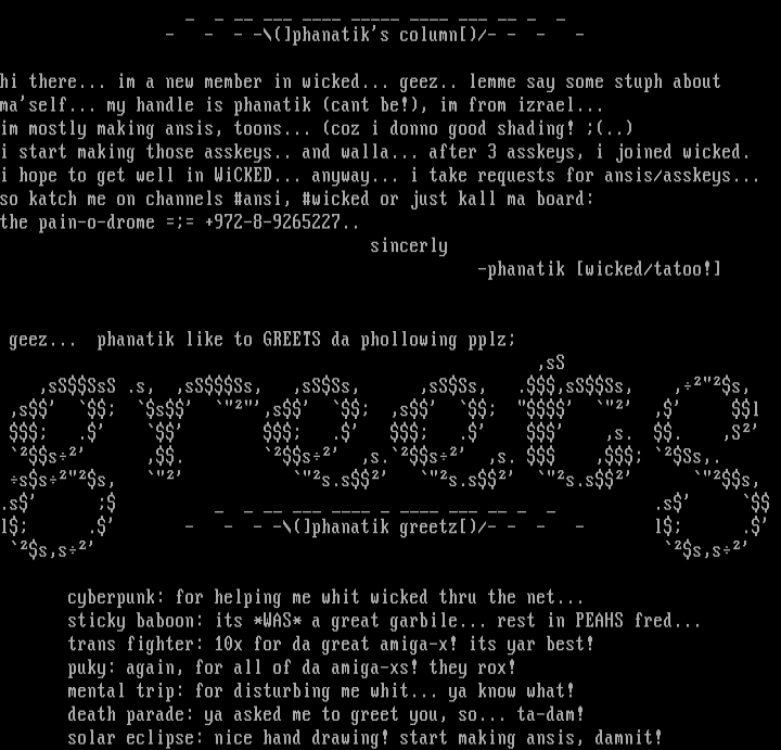 Phanatik's Column by Phanatik