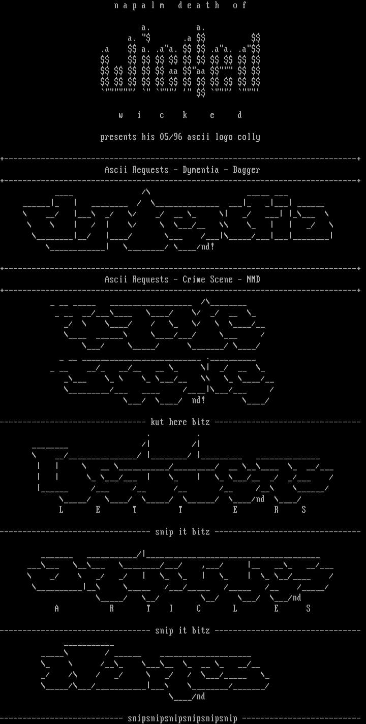 Ascii Colly by Napalm Death
