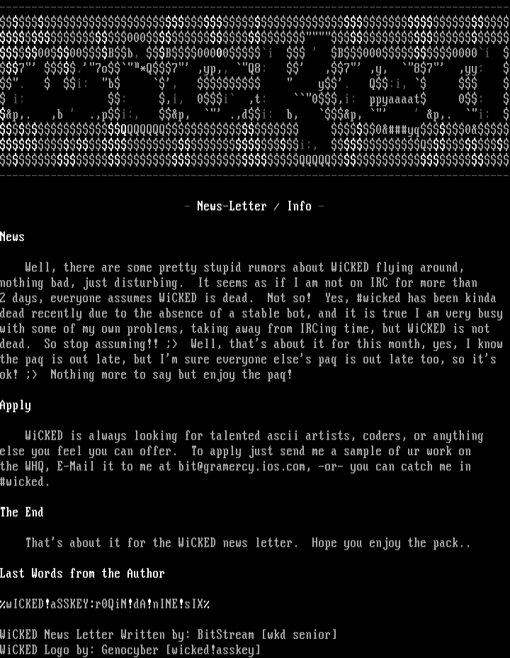 WiCKED News Letter by BitStream