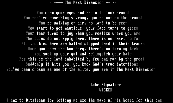 The Next Dimension by Luke Skywalker