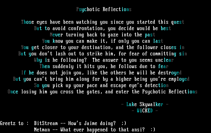 Psychotic Reflections by Luke Skywalker